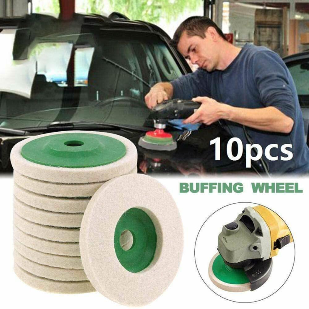 10pcs Wool Wool Wheel 4inch Round Felt Disc Car Polish Wool Buffing Pad for Metal Marble green-10pcs
10pcs Wool Wool Wheel 4inch Round Felt Disc Car Polish Wool Buffing Pad for Metal Marble green-10pcs