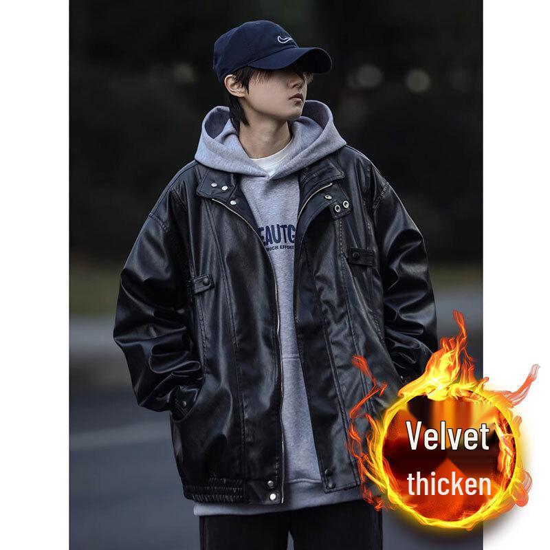 Men s Retro PU Leather Jacket - Autumn/Winter Plush Pilot Coach Motorcycle Style L
Men s Retro PU Leather Jacket - Autumn/Winter Plush Pilot Coach Motorcycle Style L