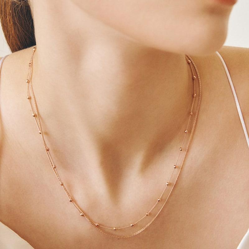 MAYBETOI 14k Marsha Cut Ball Layered Necklace 14K white gold (plated) (20,000 won)
MAYBETOI 14k Marsha Cut Ball Layered Necklace 14K white gold (plated) (20,000 won)