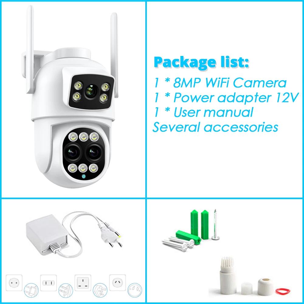 Wireless Network Surveillance IP 12MP Three Lens 8X PTZ WIFI Camera Outdoor Smart Home Wi-Fi Security CCTV ICSee UK Plug білий
Wireless Network Surveillance IP 12MP Three Lens 8X PTZ WIFI Camera Outdoor Smart Home Wi-Fi Security CCTV ICSee UK Plug білий