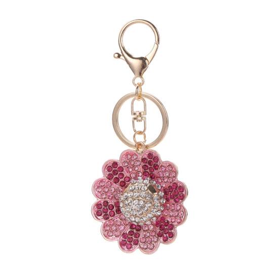 Keychain Pendant Rhinestones Inlaid Rainbow Sunflower Design Key Chain with Anti-Oxidation Lobster Clasp Backpacks Accessory рожевий
Keychain Pendant Rhinestones Inlaid Rainbow Sunflower Design Key Chain with Anti-Oxidation Lobster Clasp Backpacks Accessory рожевий