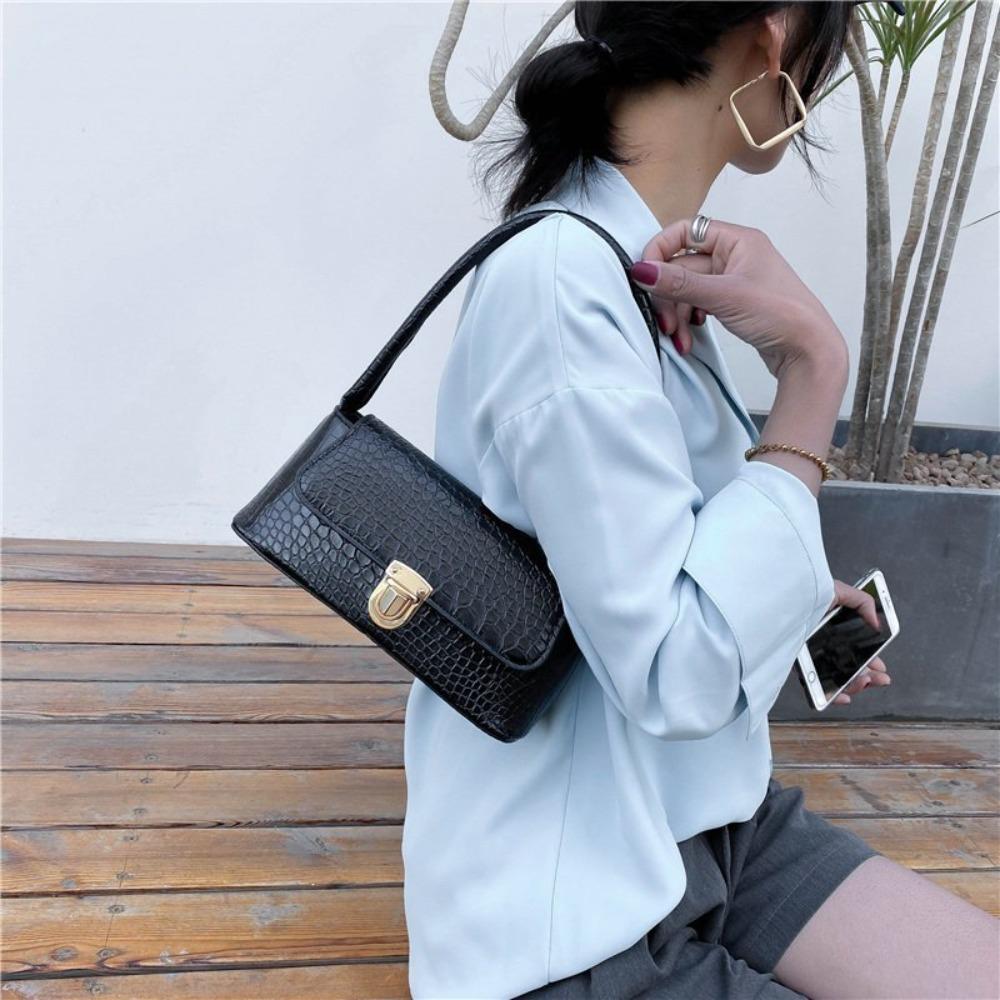 Handbag PU Leather Bag Vintage Rectangle Shoulder Bag Leisure Stone Pattern Bag Girls чорний
Handbag PU Leather Bag Vintage Rectangle Shoulder Bag Leisure Stone Pattern Bag Girls чорний