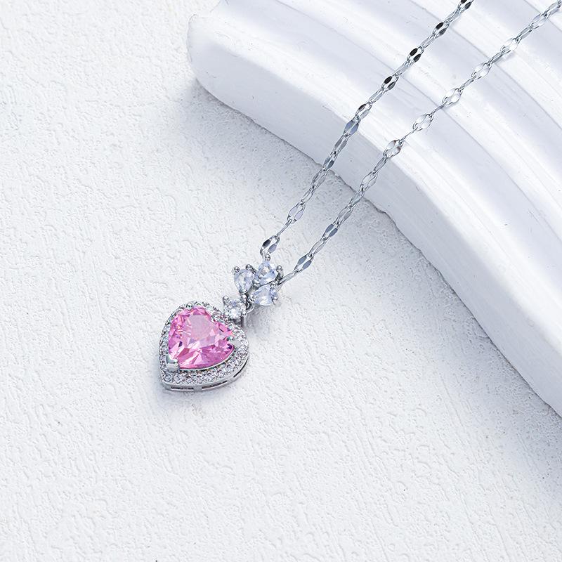 Love Necklace Women S Light Luxury High-End Trend Slightly Inlaid With Pink Zirconium Pendant Jewelry
Love Necklace Women S Light Luxury High-End Trend Slightly Inlaid With Pink Zirconium Pendant Jewelry