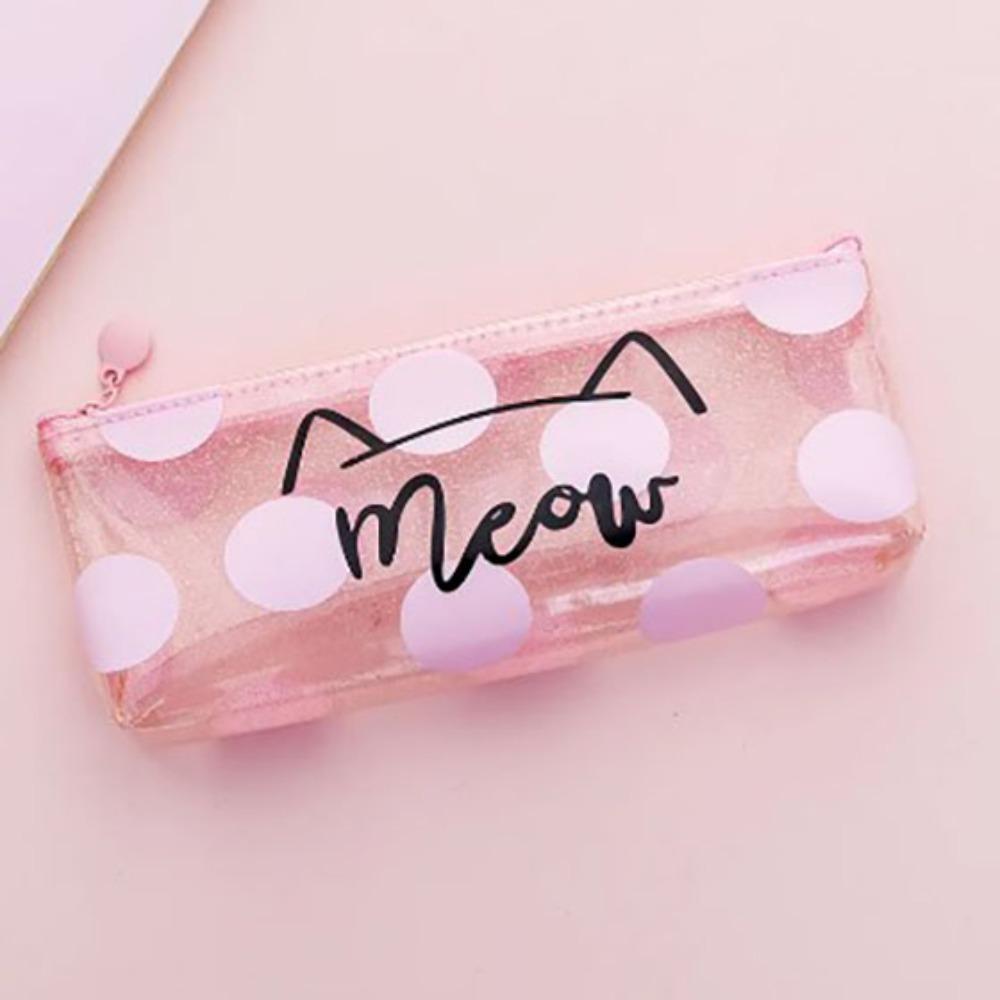 Милый пенал из ПВХ Kawaii с розовым котом, большая вместительная прозрачная сумка для ручек, школьные принадлежности для девочек
Милый пенал из ПВХ Kawaii с розовым котом, большая вместительная прозрачная сумка для ручек, школьные принадлежности для девочек