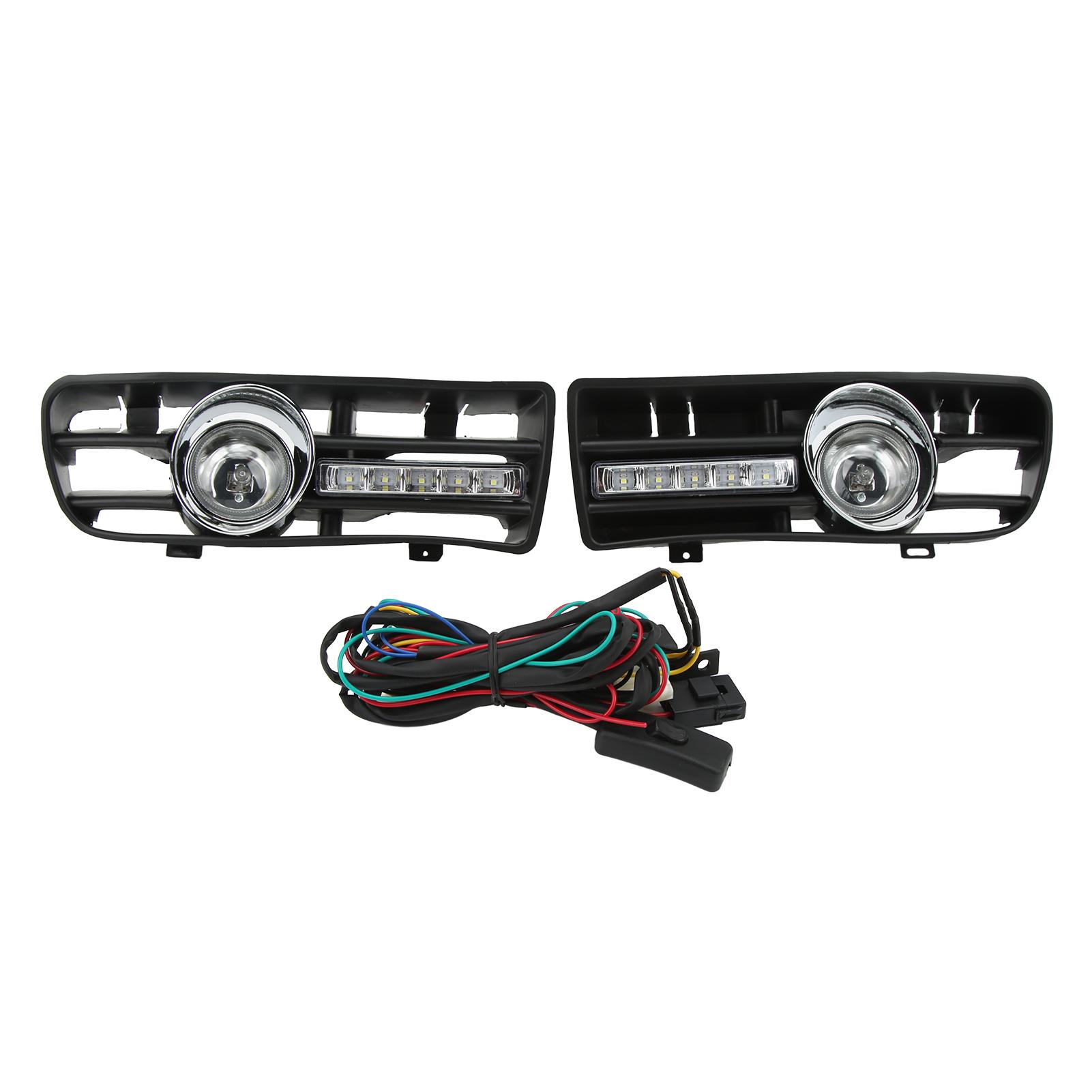 2 Pcs Fog Light Vent Cover, H3 Fog Lights Grilles With LED DRL Lamp for 1997‑2006 TDI MK4
2 Pcs Fog Light Vent Cover, H3 Fog Lights Grilles With LED DRL Lamp for 1997‑2006 TDI MK4
