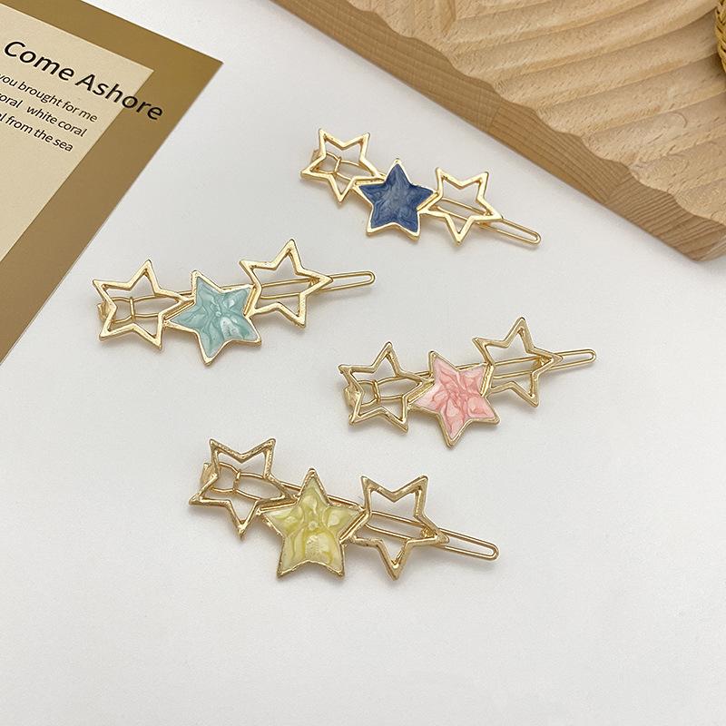 4PCS Simple Fresh Women and Girls Hollow Out Pentagram Broken Hair Clip Metal Alloy Hair Accessories Side Clip
4PCS Simple Fresh Women and Girls Hollow Out Pentagram Broken Hair Clip Metal Alloy Hair Accessories Side Clip