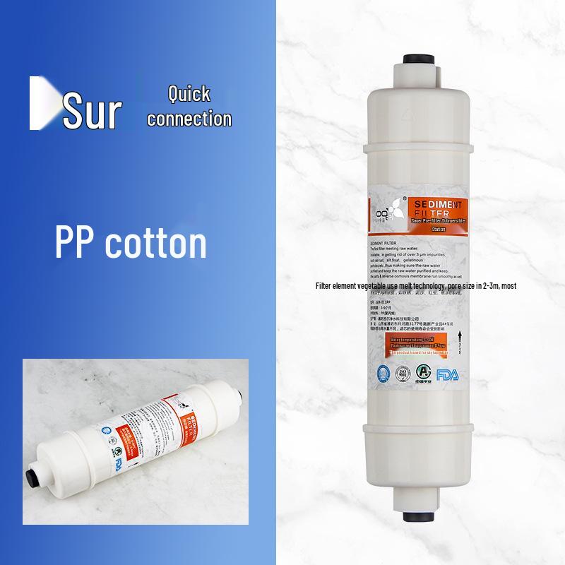 Sur 10-дюймовый быстроразъемный фильтр M6: Интегрированный полипропиленовый хлопок, спеченный уголь, ультрафильтрация, мембрана обратного осмоса, пост-T33 PP cotton
Sur 10-дюймовый быстроразъемный фильтр M6: Интегрированный полипропиленовый хлопок, спеченный уголь, ультрафильтрация, мембрана обратного осмоса, пост-T33 PP cotton