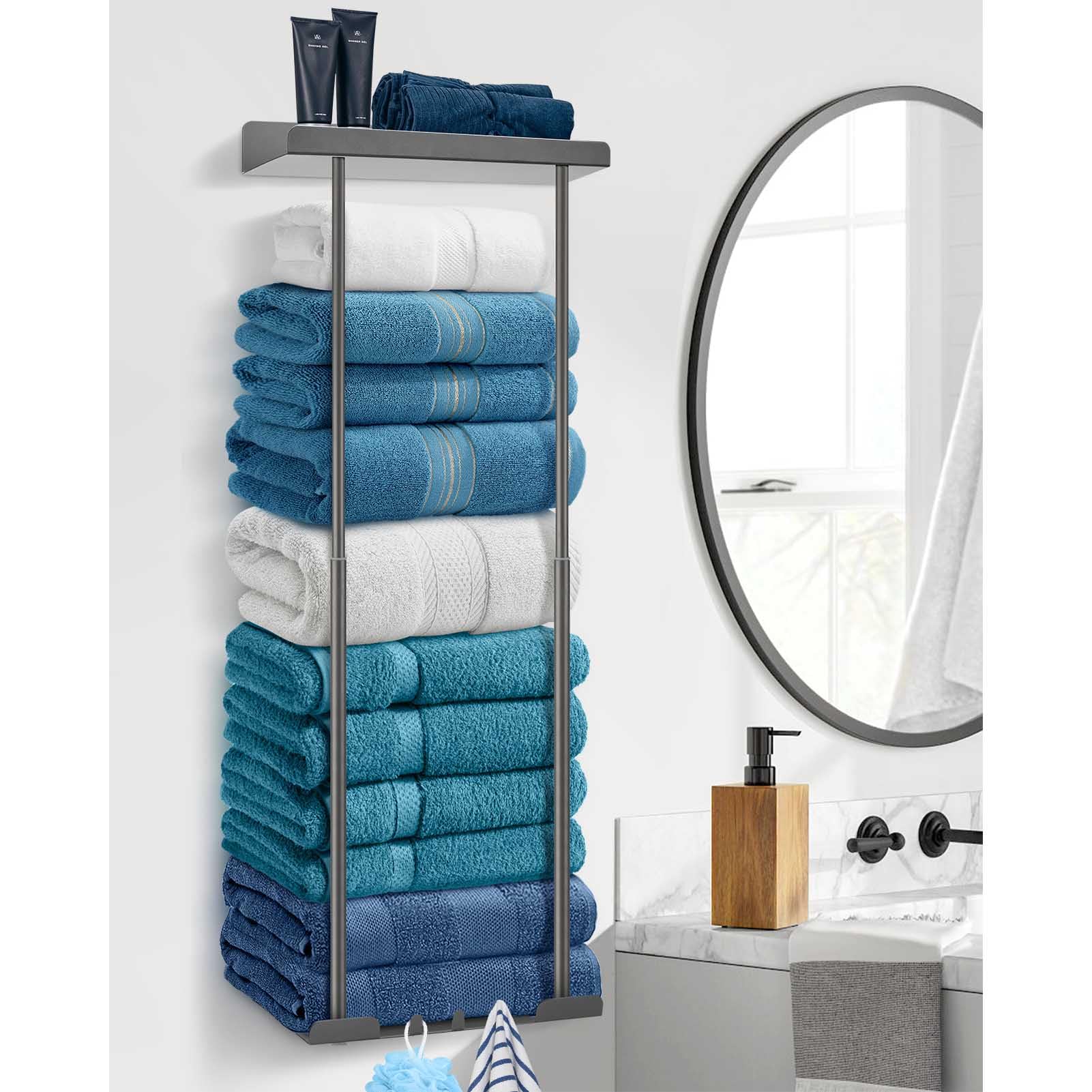 Держатель для полотенец для ванной комнаты, декор для ванной комнаты, эстетические вешалки для полотенец для ванной комнаты, органайзер для полотенец в рулонах серый
Держатель для полотенец для ванной комнаты, декор для ванной комнаты, эстетические вешалки для полотенец для ванной комнаты, органайзер для полотенец в рулонах серый