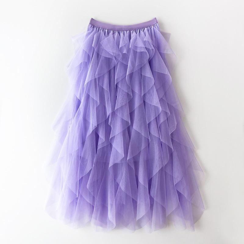 Manufacturer, elastic waist fashionable versatile and thin mesh stitching irregular medium and long skirt One size fits all світло-фіолетового кольору
Manufacturer, elastic waist fashionable versatile and thin mesh stitching irregular medium and long skirt One size fits all світло-фіолетового кольору