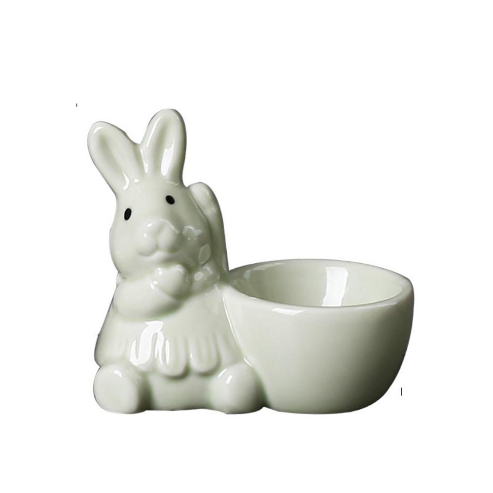 Мультяшный кролик, подставка для яиц, милая керамическая подставка для яиц, простая в использовании, пасхальные украшения с кроликом, настольный Style 7