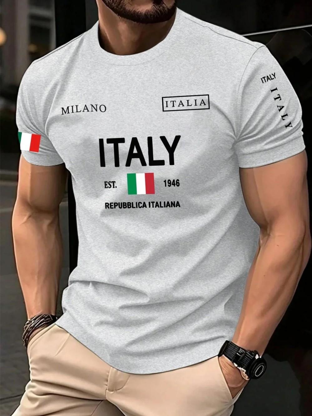 European and American men s summer Milan letter print soft and breathable round neck T-shirt outdoor urban casual top 6XL
European and American men s summer Milan letter print soft and breathable round neck T-shirt outdoor urban casual top 6XL