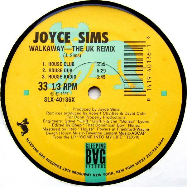 12inch Record JOYCE SIMS - Walkaway - The UK Remix SLX40136 Sleeping Bag Re 1987 US Dance & Electronica Used
12inch Record JOYCE SIMS - Walkaway - The UK Remix SLX40136 Sleeping Bag Re 1987 US Dance & Electronica Used