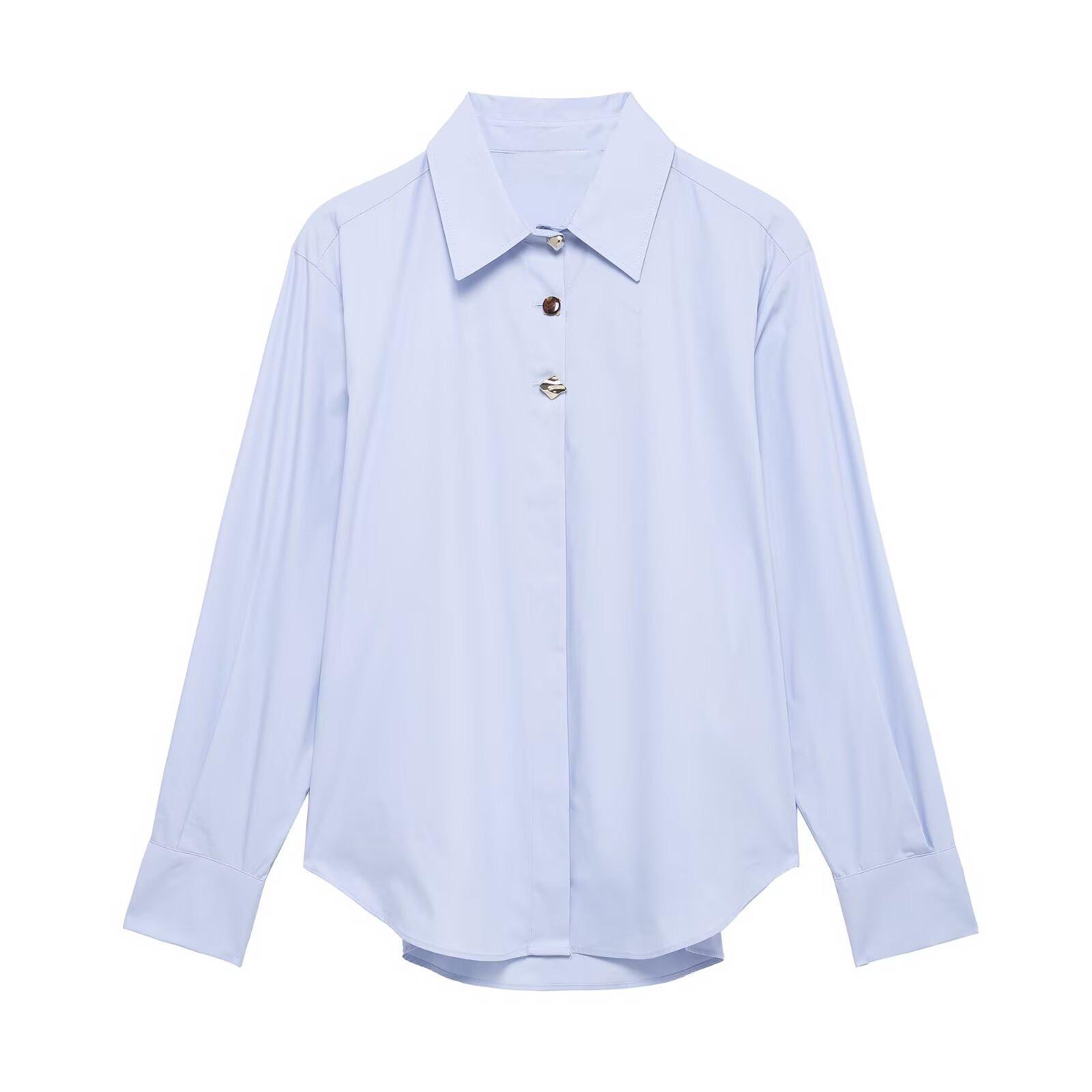 2025 Spring Women s Elegant Commuter Patchwork Button-Down Poplin Shirt with Turn-Down Collar Small
2025 Spring Women s Elegant Commuter Patchwork Button-Down Poplin Shirt with Turn-Down Collar Small
