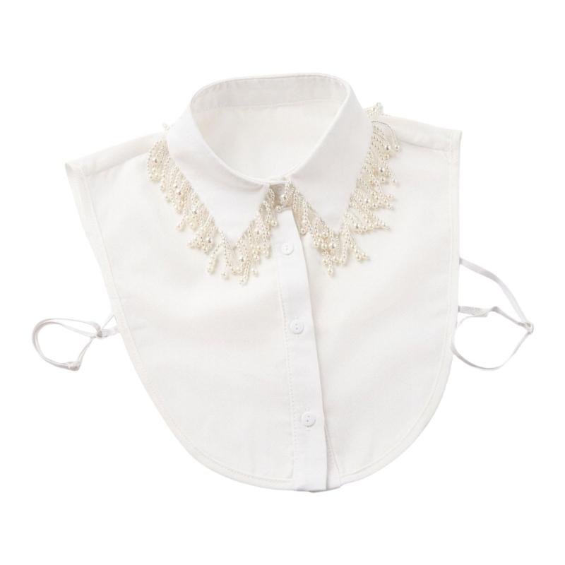 Jeweled Detachable Collar Casual Wear False Collar for Stylish Outfits Beaded Pearls Tassels Fine Stitching білий
Jeweled Detachable Collar Casual Wear False Collar for Stylish Outfits Beaded Pearls Tassels Fine Stitching білий