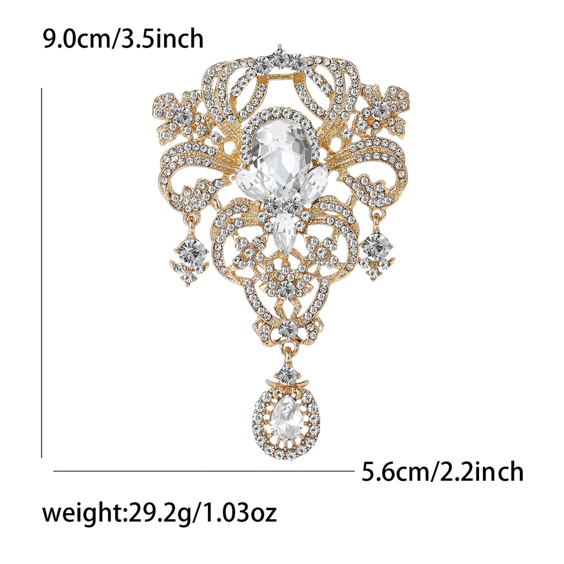 Vintage Crystal Pendant Brooch for Women Rhinestone Friends Party Gifts Banquet Pins Jewellery Accessories
Vintage Crystal Pendant Brooch for Women Rhinestone Friends Party Gifts Banquet Pins Jewellery Accessories