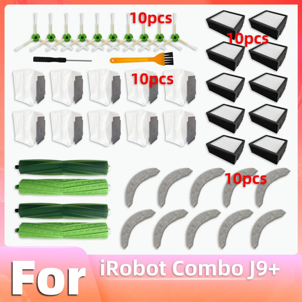 Compatible for iRobot Combo J9+ Robot Vacuum Replacement Parts Main Side Brush HEPA Filter Mop Cloth Dust Bag Accessories
Compatible for iRobot Combo J9+ Robot Vacuum Replacement Parts Main Side Brush HEPA Filter Mop Cloth Dust Bag Accessories
