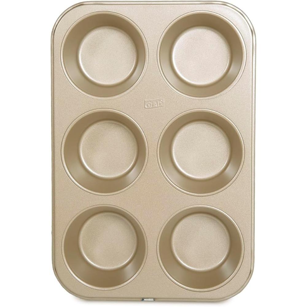 Сковорода Glad Muffin Pan с антипригарным покрытием - прочная металлическая форма для кексов с большими формочками для выпечки, большая на 6 формочек 6-Cup
Сковорода Glad Muffin Pan с антипригарным покрытием - прочная металлическая форма для кексов с большими формочками для выпечки, большая на 6 формочек 6-Cup