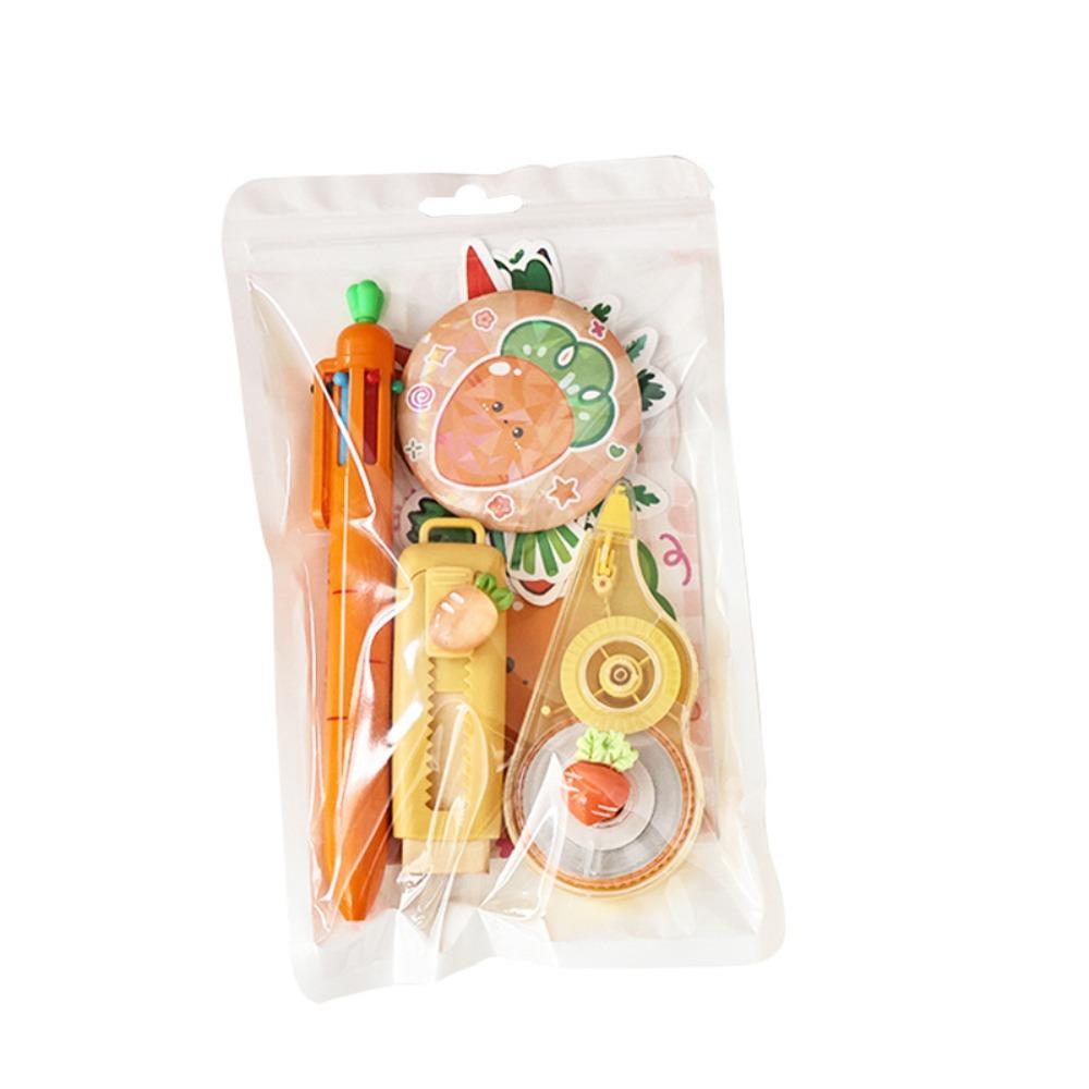 Cartoon Carrot Stationary Sets Gel Pen Correction Tape Eraser Back to School Gift For Kids 1set
Cartoon Carrot Stationary Sets Gel Pen Correction Tape Eraser Back to School Gift For Kids 1set
