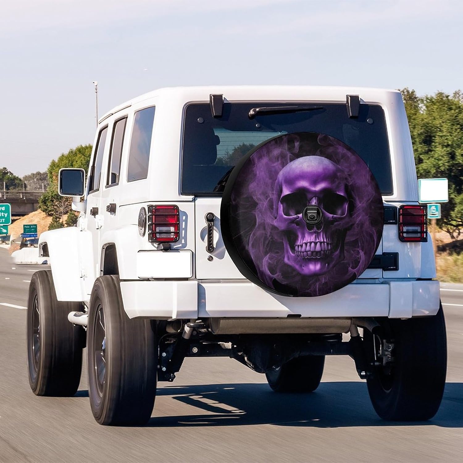 Foruidea Purple Skull Printed Spare Tire Cover with Backup Camera Hole Wheel Tire Cover Fit for Trailer, RV, SUV and Many Vehicle 17inch
Foruidea Purple Skull Printed Spare Tire Cover with Backup Camera Hole Wheel Tire Cover Fit for Trailer, RV, SUV and Many Vehicle 17inch
