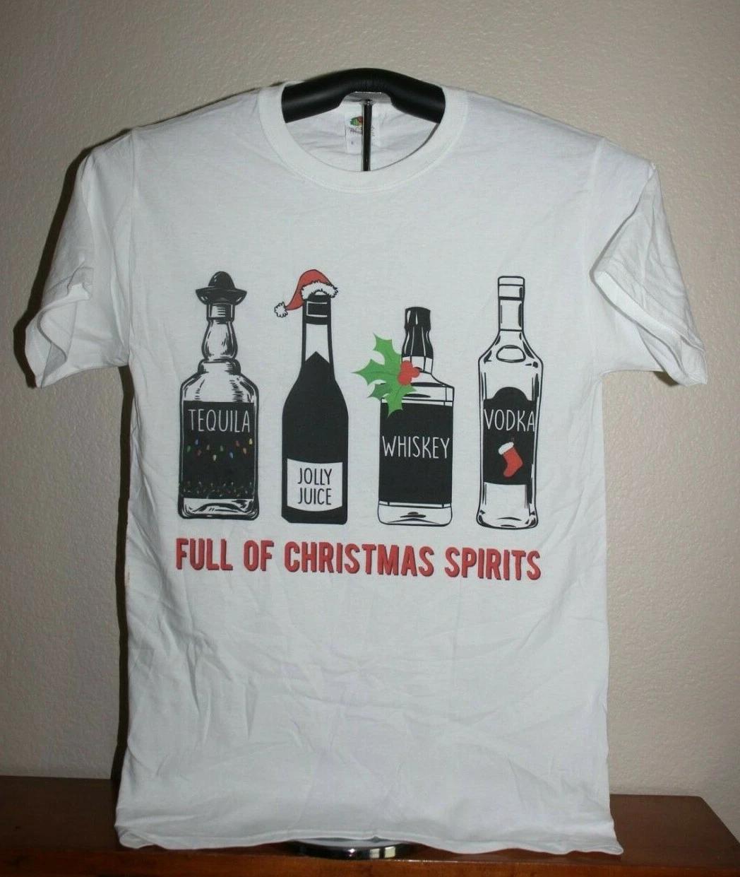 FULL OF CHRISTMAS SPIRITS - 100% Cotton T-shirt Mens Tees Top, Small, White L
FULL OF CHRISTMAS SPIRITS - 100% Cotton T-shirt Mens Tees Top, Small, White L