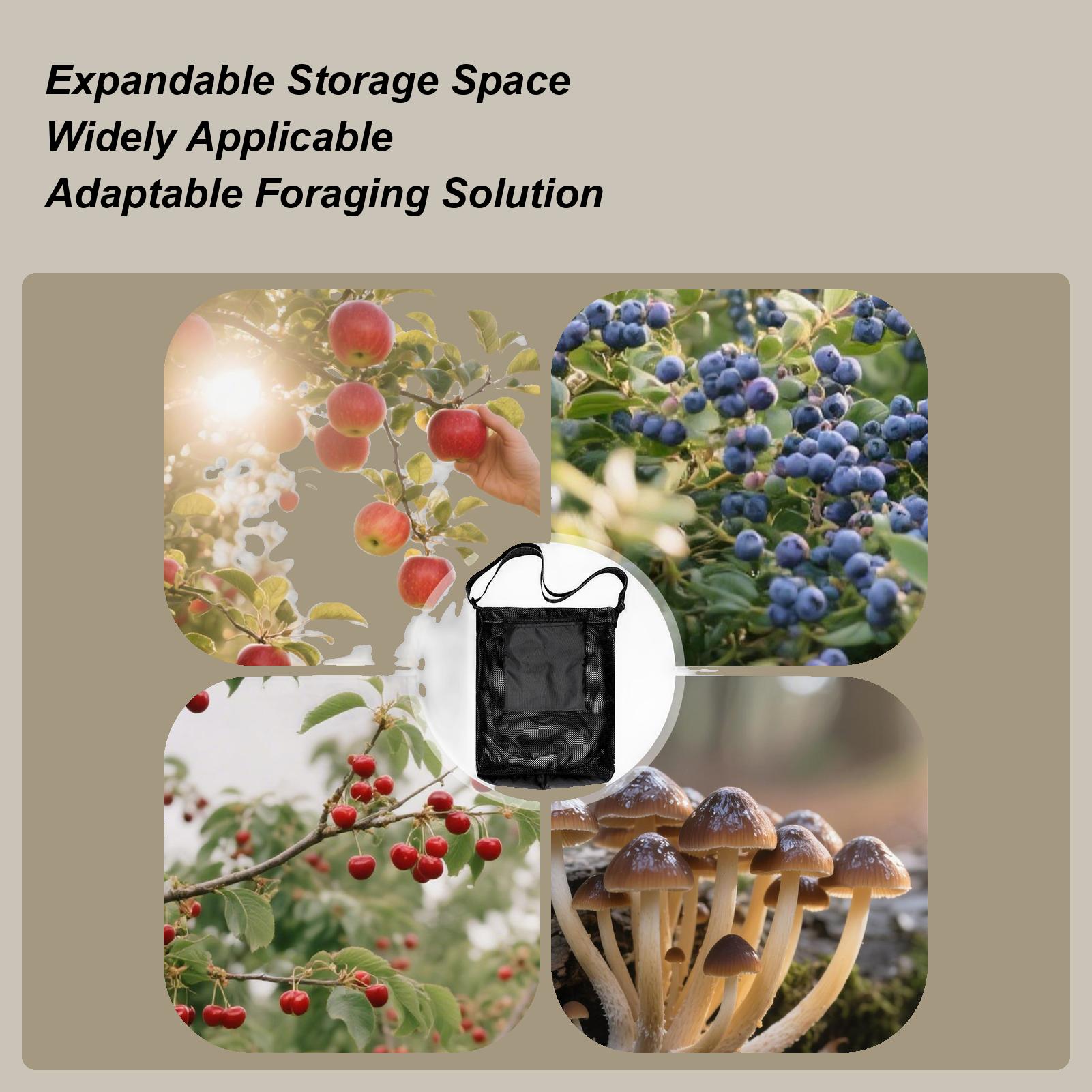 Mushroom Picking Bag with Adjustable Strap Breathable Mesh Foldable Pouch for Jungle Farm Berry Storage Outdoor Foraging China Mainland
Mushroom Picking Bag with Adjustable Strap Breathable Mesh Foldable Pouch for Jungle Farm Berry Storage Outdoor Foraging China Mainland