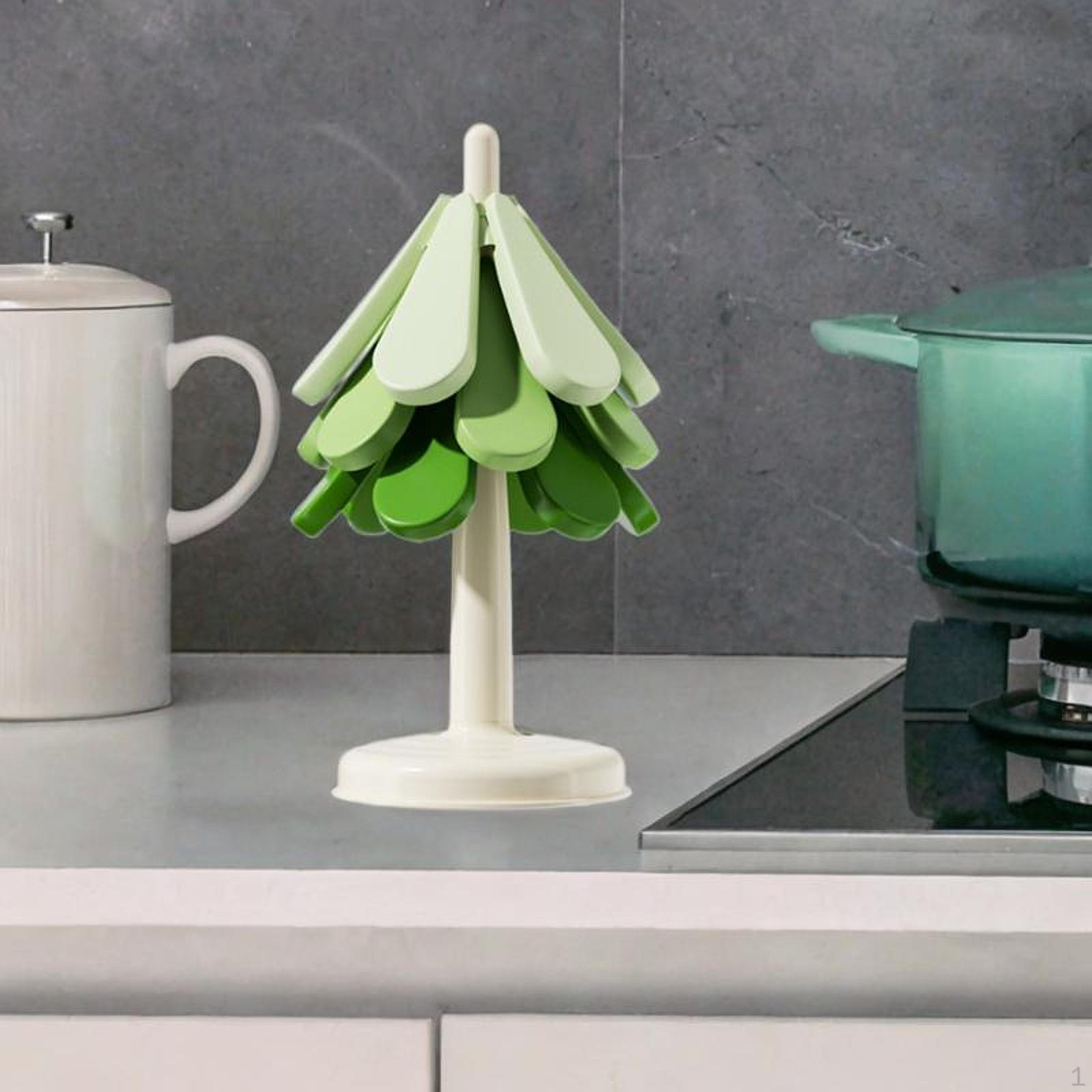 Складная теплоизоляционная подставка под горячее в виде дерева, кухонное украшение, изолированная силиконовая подставка Circular base