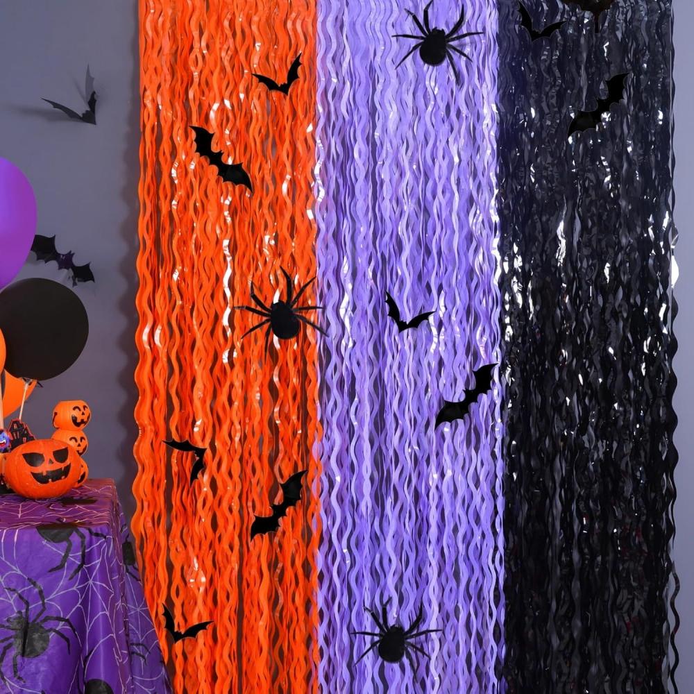 2025 New Tricolor Black and Orange with Purple Foil Fringe Door Curtains Photo Booth Back-drop for Halloween Party Decorations 1x2m
2025 New Tricolor Black and Orange with Purple Foil Fringe Door Curtains Photo Booth Back-drop for Halloween Party Decorations 1x2m