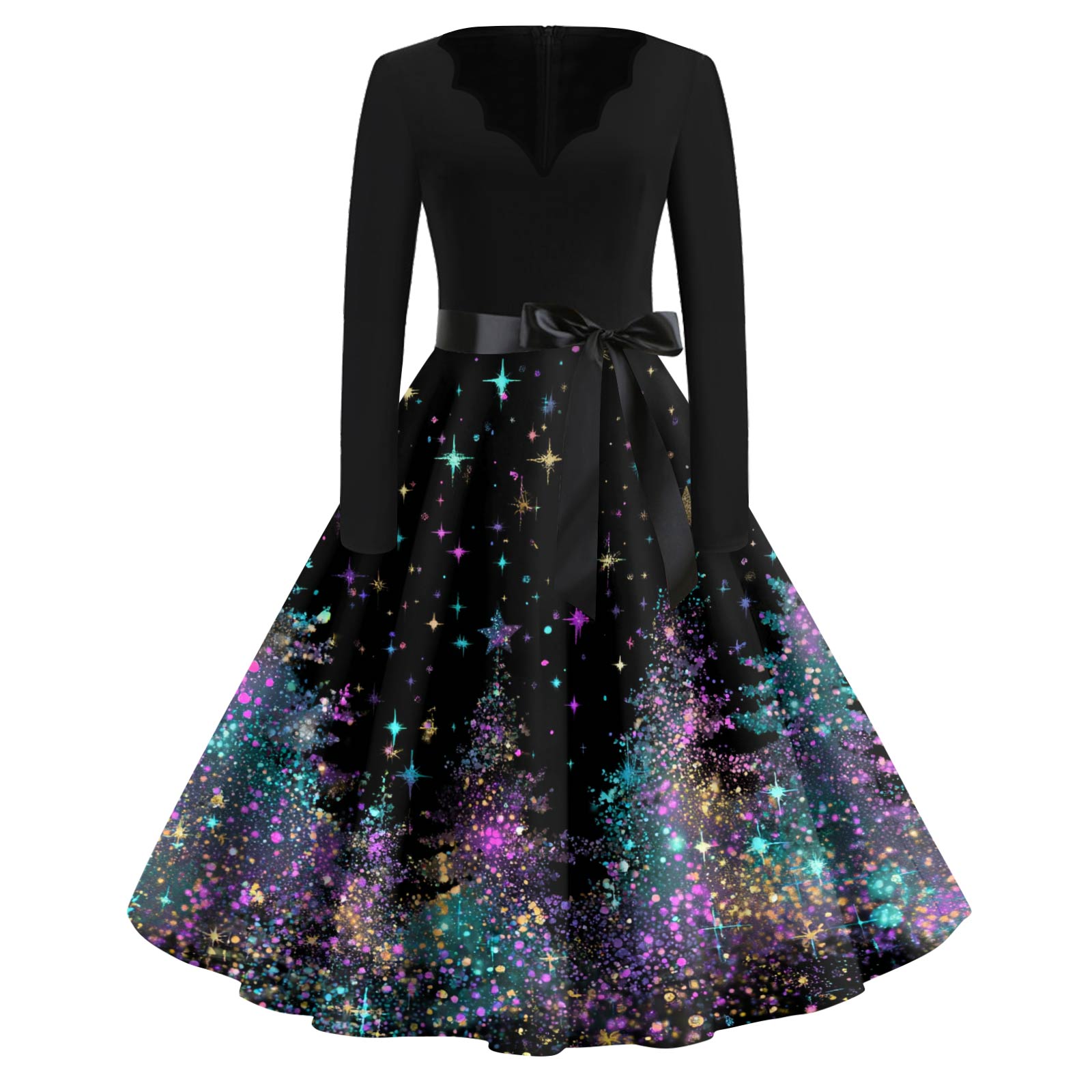 Жіноча мода Сукня з V-подібним вирізом вільного крою з різдвяним принтом з довгим рукавом XL фіолетовий
Жіноча мода Сукня з V-подібним вирізом вільного крою з різдвяним принтом з довгим рукавом XL фіолетовий