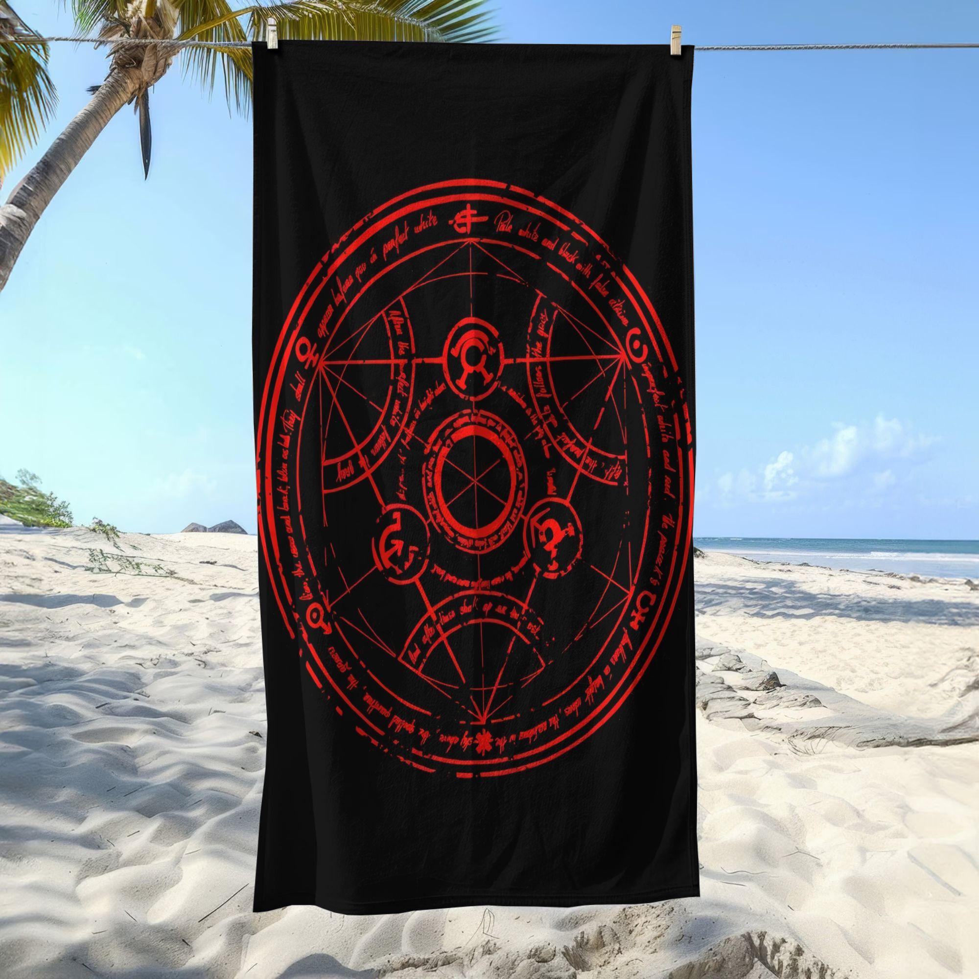 1pc Alchemy Circle Print Beach Towel Polyester Quick Dry Lightweight Soft Towel for Swimming Surfing Camping Travel W40*H60(CM)
1pc Alchemy Circle Print Beach Towel Polyester Quick Dry Lightweight Soft Towel for Swimming Surfing Camping Travel W40*H60(CM)
