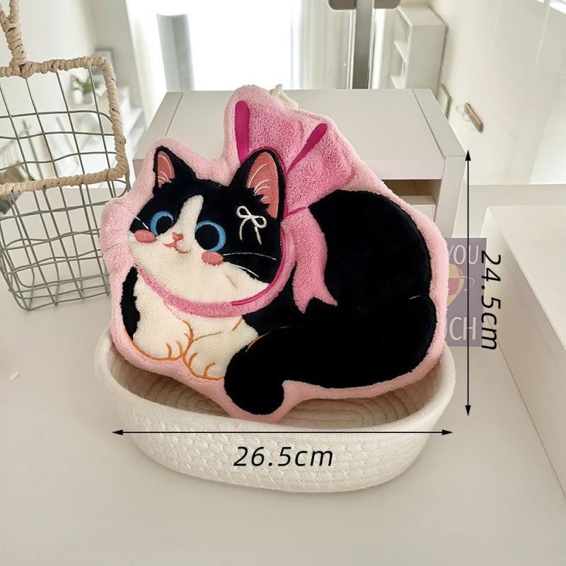 Thickened Pet Cat Super Absorbent Cute Cartoon Hand Towel Coral Velvet Kitchen and Bathroom Can Suspended Home Accessory Gadget 24x26&1pc
Thickened Pet Cat Super Absorbent Cute Cartoon Hand Towel Coral Velvet Kitchen and Bathroom Can Suspended Home Accessory Gadget 24x26&1pc