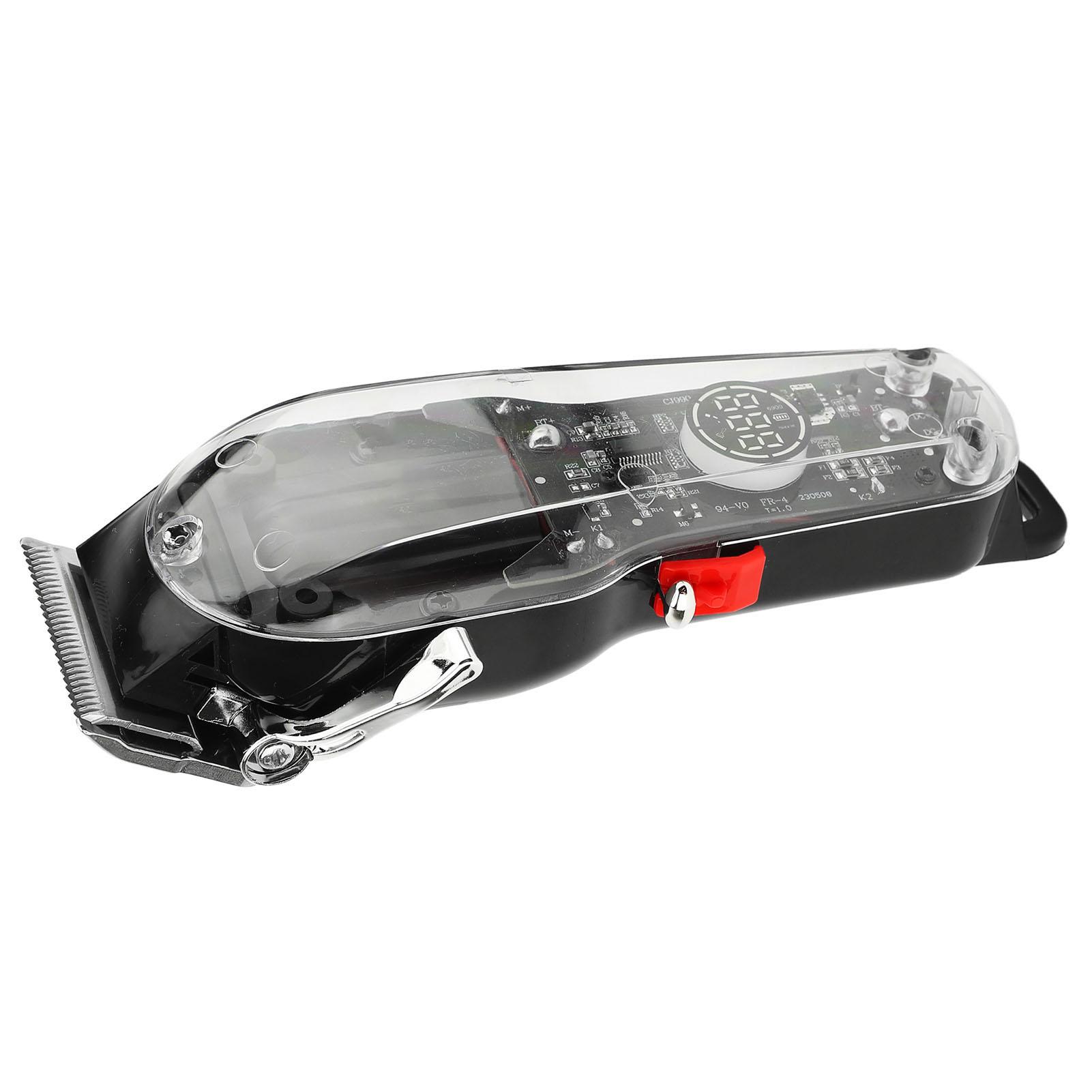 Transparent Electric Hair Clipper Trimmer LED Display USB Rechargeable Haircutting Clipper for Thick Hair
Transparent Electric Hair Clipper Trimmer LED Display USB Rechargeable Haircutting Clipper for Thick Hair