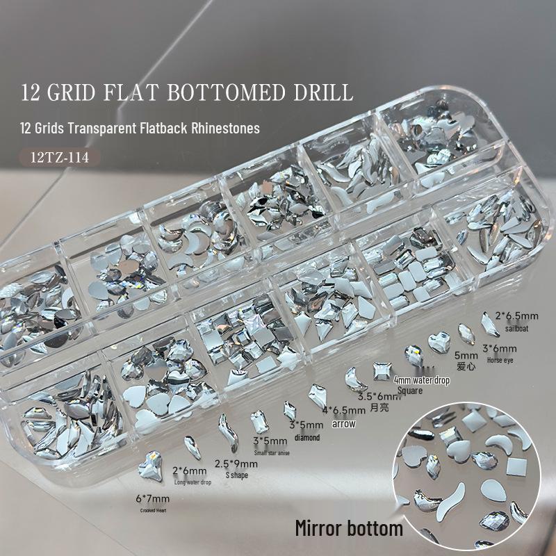 12 ячеек смешанных смоляных украшений для нейл-арта: Неправильной формы Маркиз, Сердце, Капля воды Стразы
12 ячеек смешанных смоляных украшений для нейл-арта: Неправильной формы Маркиз, Сердце, Капля воды Стразы