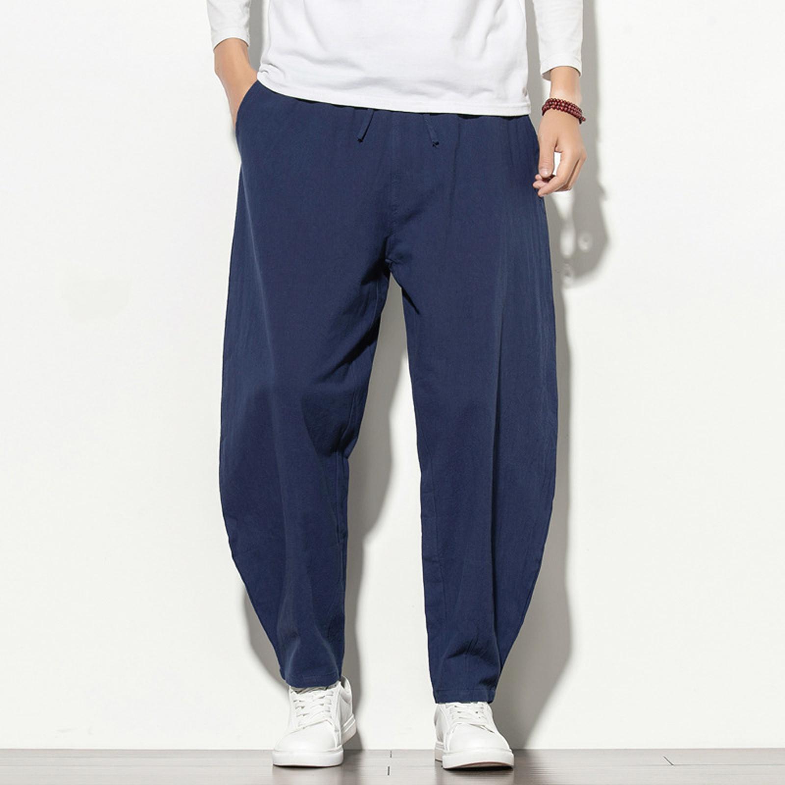 Men s Color Linen Pants Loose Cotton Linen Casual Trousers XXXXL Темно-синій
Men s Color Linen Pants Loose Cotton Linen Casual Trousers XXXXL Темно-синій