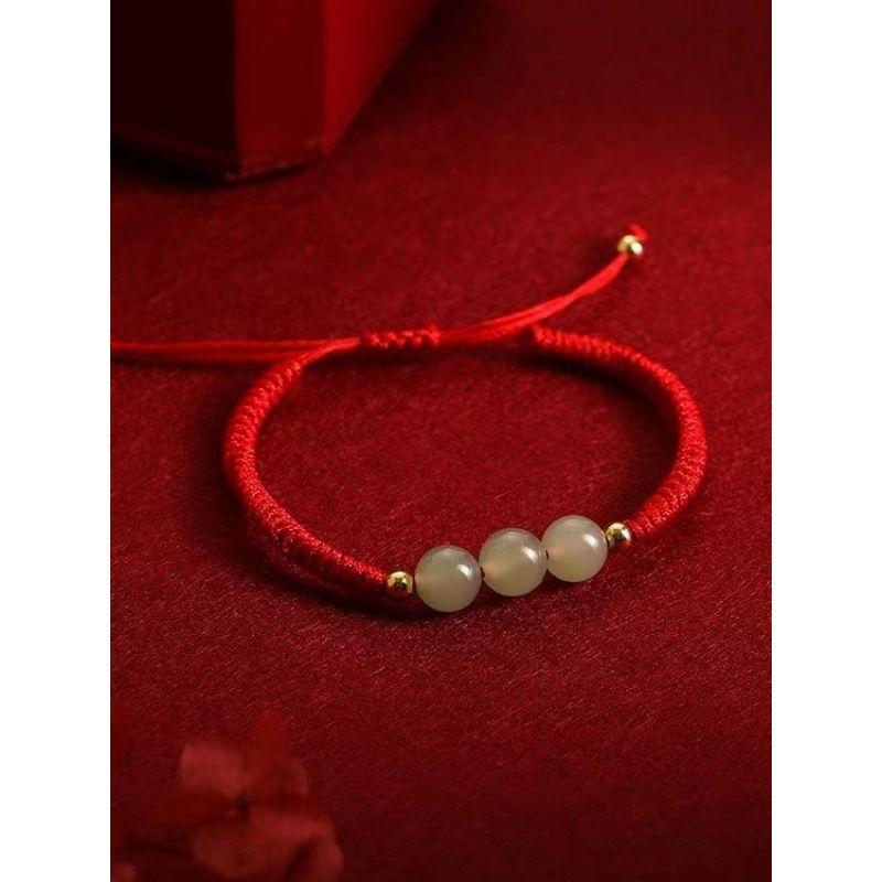 Браслет из красной веревки Ruying для девушки, с нефритом Хэтянь, шнурок-оберег на год рождения, нишевый стиль Ins, плетеный шнурок для подруг, новинка 2023 года 8mm imitation Hetian Jade hand rope three red rope
Браслет из красной веревки Ruying для девушки, с нефритом Хэтянь, шнурок-оберег на год рождения, нишевый стиль Ins, плетеный шнурок для подруг, новинка 2023 года 8mm imitation Hetian Jade hand rope three red rope