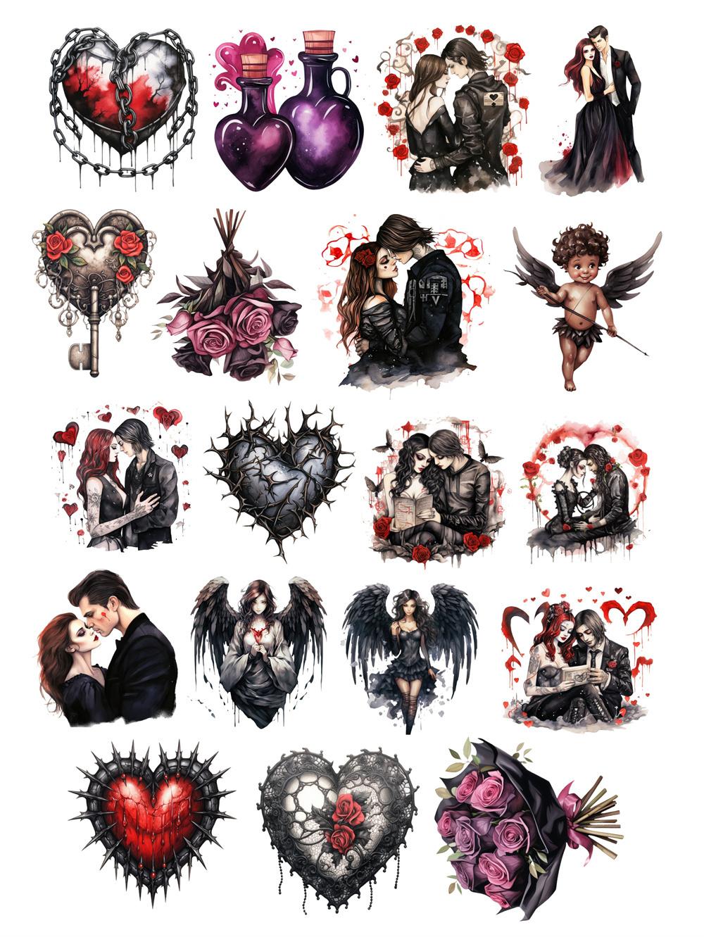 1 set Cute Self-made Watercolor Gothic Love Couple Scrapbooking Stickers /Decorative /DIY Craft Photo Albums/trunk stationery білий
1 set Cute Self-made Watercolor Gothic Love Couple Scrapbooking Stickers /Decorative /DIY Craft Photo Albums/trunk stationery білий