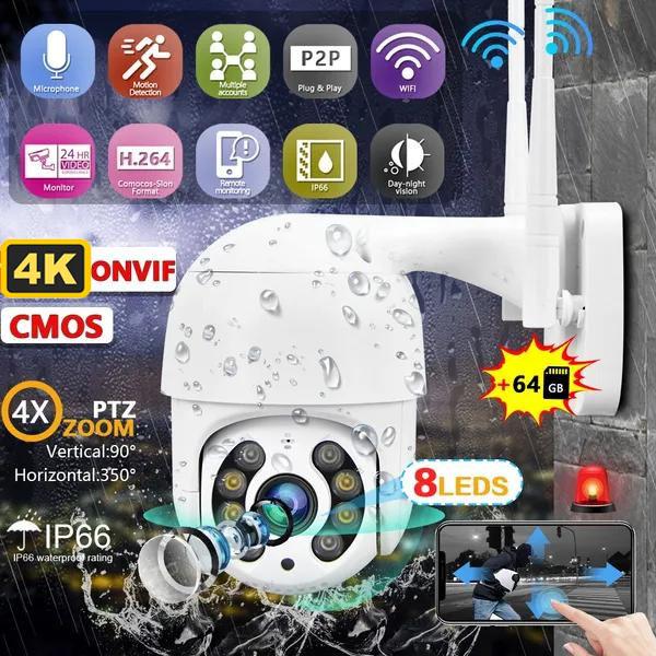 4-мегапиксельная IP-камера, скоростная купольная камера с автоматическим отслеживанием, PTZ-камера, умный дом, уличная беспроводная WIFI-камера, полноцветное ночное видение, облако видеонаблюдения, видеонаблюдение
4-мегапиксельная IP-камера, скоростная купольная камера с автоматическим отслеживанием, PTZ-камера, умный дом, уличная беспроводная WIFI-камера, полноцветное ночное видение, облако видеонаблюдения, видеонаблюдение
