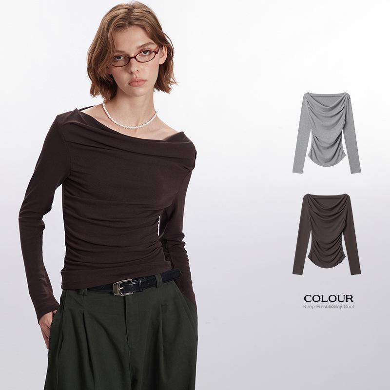 HeyHenry Autumn 2025 Cowl Neck One-Shoulder Top for Women - Irregular Design, Long Sleeves, Short Style Large коричневий
HeyHenry Autumn 2025 Cowl Neck One-Shoulder Top for Women - Irregular Design, Long Sleeves, Short Style Large коричневий