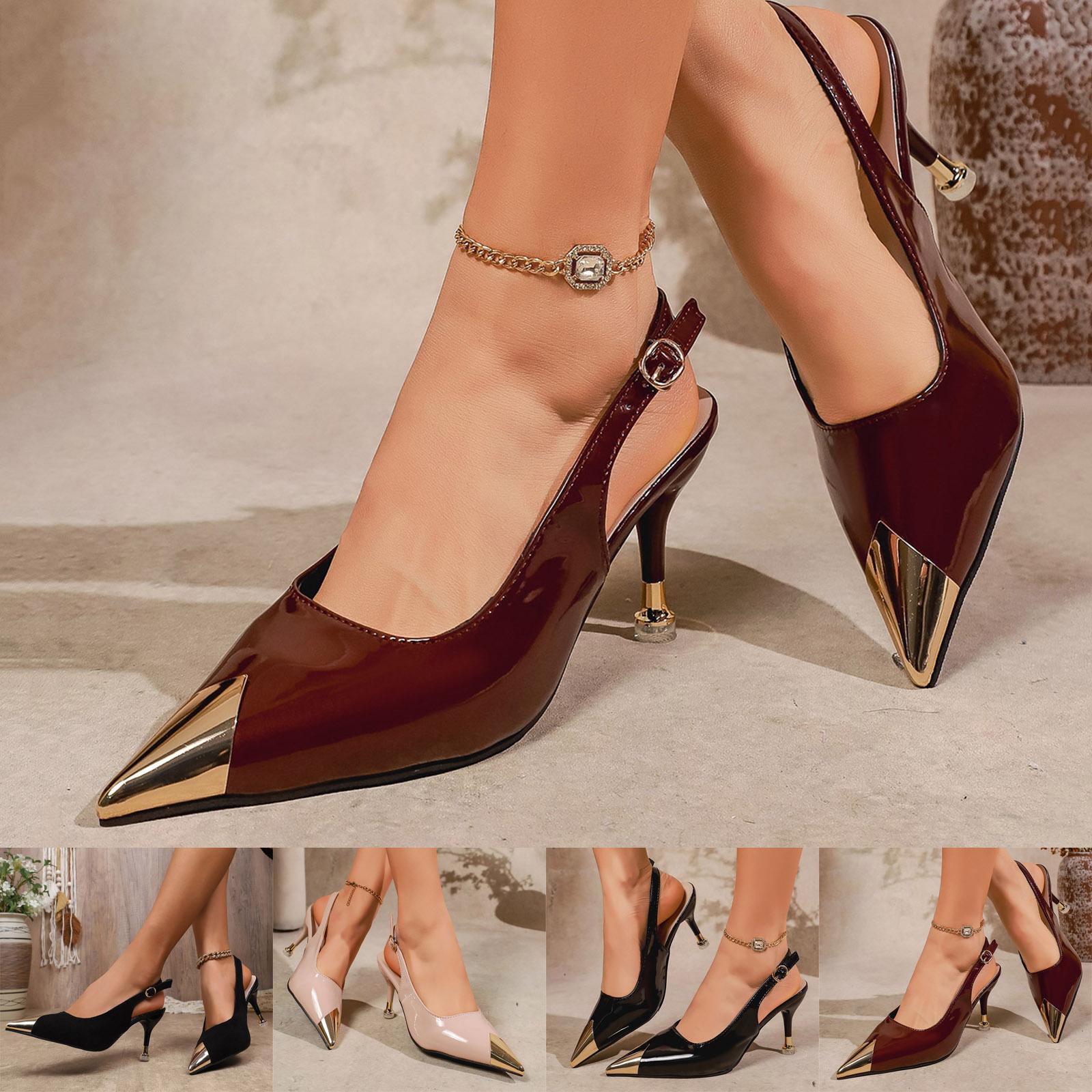 Sexy Sandals For Women Work Slingback Elegant Dressy Heels For Woman Closed Toe High Heel Wedding Bride Prom Party Evening Shoes 36 винний
Sexy Sandals For Women Work Slingback Elegant Dressy Heels For Woman Closed Toe High Heel Wedding Bride Prom Party Evening Shoes 36 винний