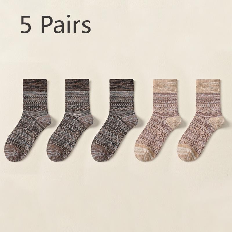 5 пар мужских зимних шерстяных утолщенных теплосберегающих термоизоляционных носков из шерсти с кольцом в стиле ретро 5 Pairs
5 пар мужских зимних шерстяных утолщенных теплосберегающих термоизоляционных носков из шерсти с кольцом в стиле ретро 5 Pairs