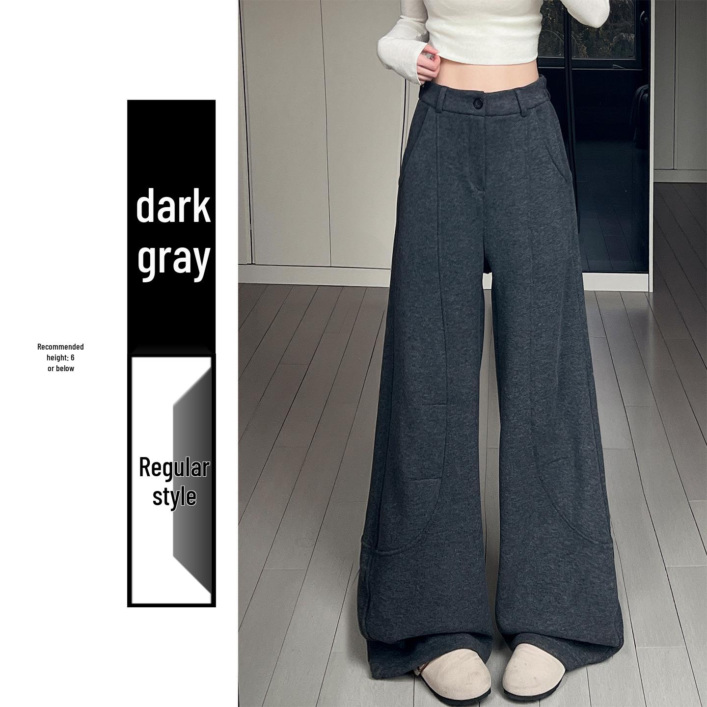 Women s High-Waisted Wool Pants - Black/Grey, Thick, Curved Leg, Autumn/Winter 2025, Slimming Straight-Leg with Velvet, Suit Style. XL
Women s High-Waisted Wool Pants - Black/Grey, Thick, Curved Leg, Autumn/Winter 2025, Slimming Straight-Leg with Velvet, Suit Style. XL