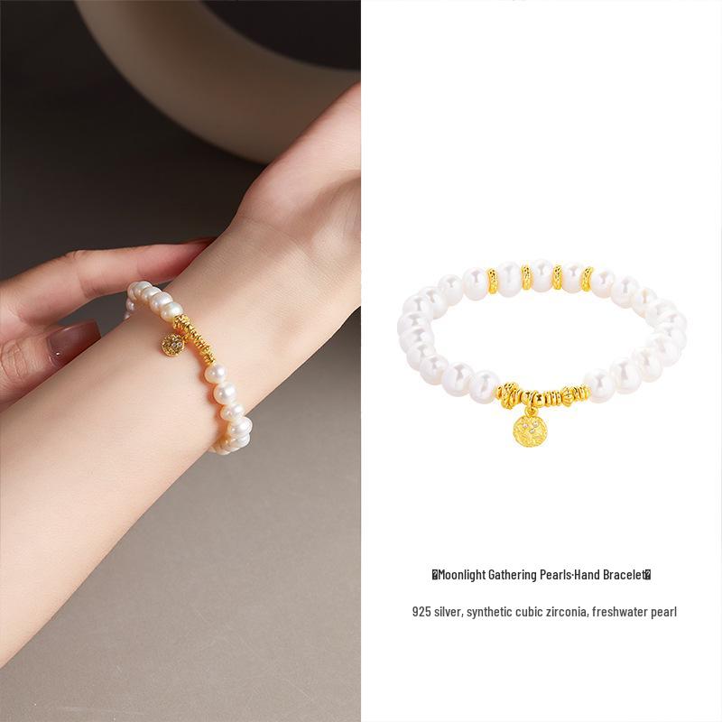 S925 Sterling Silver Freshwater Pearl Bracelet: Chinese Style, Light Luxury, Wealth & Blessing Charm. S925 Silver
S925 Sterling Silver Freshwater Pearl Bracelet: Chinese Style, Light Luxury, Wealth & Blessing Charm. S925 Silver