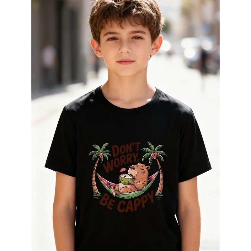 European sizes Boys Cartoon Print T-Shirt | Casual Crew Neck, Slight Stretch Fabric, Perfect for Spring/Summer, Regular Fit. 98cm чёрный
European sizes Boys Cartoon Print T-Shirt | Casual Crew Neck, Slight Stretch Fabric, Perfect for Spring/Summer, Regular Fit. 98cm чёрный