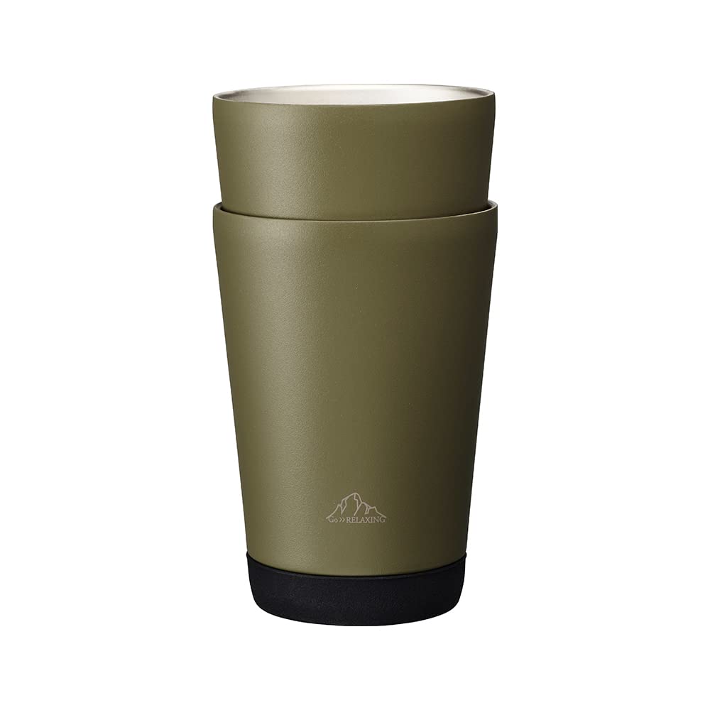 Doshisha Stackable Tumblers, 400ml, Stainless Steel, Vacuum Insulated, Olive Drab, Set of 2
Doshisha Stackable Tumblers, 400ml, Stainless Steel, Vacuum Insulated, Olive Drab, Set of 2