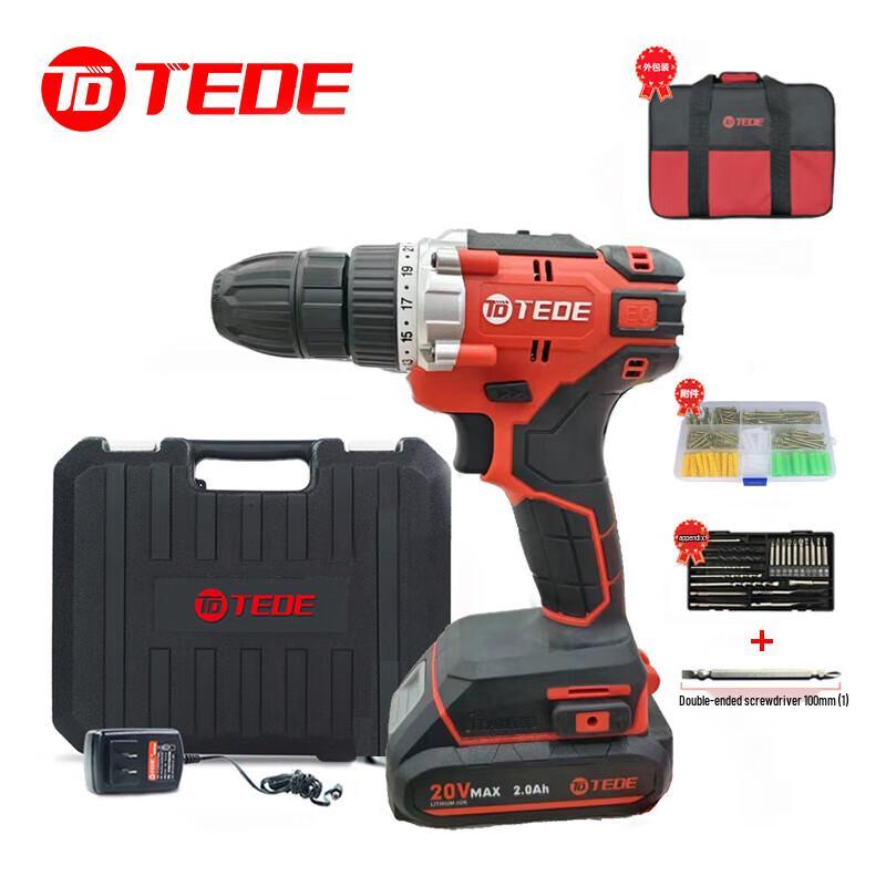 TEDE YD-5030 Cordless Brushless Drill Kit CN plug (adapter included)
TEDE YD-5030 Cordless Brushless Drill Kit CN plug (adapter included)