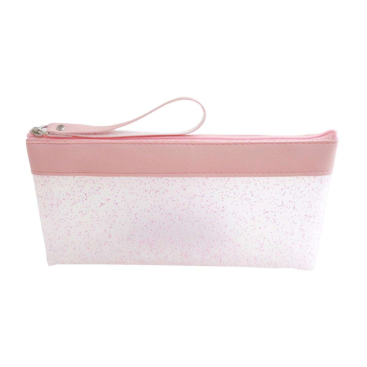 Transparent Glitter Zipper Pencil Case Portable PU rope, waterproof Stationery Storage Bag Student Back To School Pencil Pouch рожевий
Transparent Glitter Zipper Pencil Case Portable PU rope, waterproof Stationery Storage Bag Student Back To School Pencil Pouch рожевий