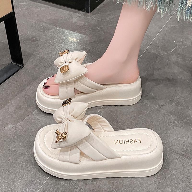 Bow high-heeled slippers for women s summer outer wear, new non-slip heightened thick-bottomed premium sandals 40 бежевий
Bow high-heeled slippers for women s summer outer wear, new non-slip heightened thick-bottomed premium sandals 40 бежевий