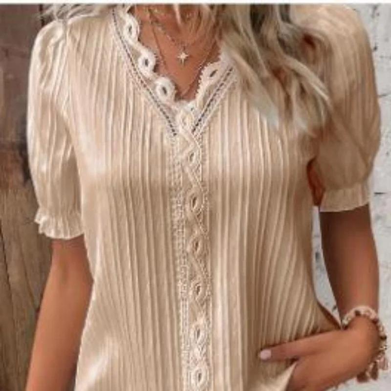 Plus Size Women s Shirt Blouse Yellow-green Violets White Plain Lace Short Sleeve Casual Basic V Neck Regular Pullover White Blo 5XL бежевий
Plus Size Women s Shirt Blouse Yellow-green Violets White Plain Lace Short Sleeve Casual Basic V Neck Regular Pullover White Blo 5XL бежевий