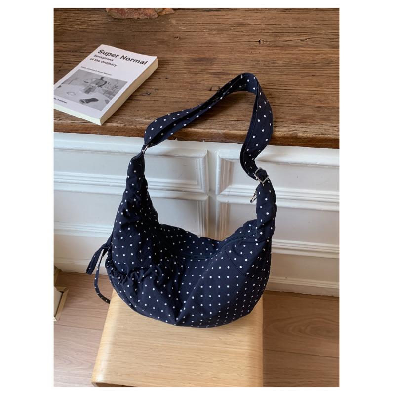 Korean Style Lazy Cow Horn Bag Large Capacity Shoulder Crossbody Bag, Dot Pattern Casual Messenger Purse KTB Темно-синій
Korean Style Lazy Cow Horn Bag Large Capacity Shoulder Crossbody Bag, Dot Pattern Casual Messenger Purse KTB Темно-синій