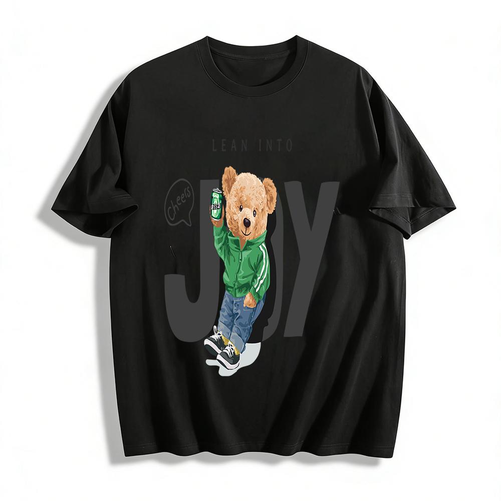 Cheers Bear Print Casual Top Lean Into Joy Graphic Tee Pure cotton T-shirt XXS
Cheers Bear Print Casual Top Lean Into Joy Graphic Tee Pure cotton T-shirt XXS