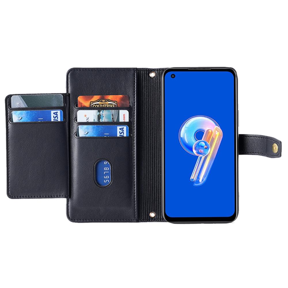 For Asus Zenfone 9 5G Zipper Pocket PU Leather Stand Case Card Slots Flip Phone Cover with Wrist Strap and Shoulder Strap Black
For Asus Zenfone 9 5G Zipper Pocket PU Leather Stand Case Card Slots Flip Phone Cover with Wrist Strap and Shoulder Strap Black